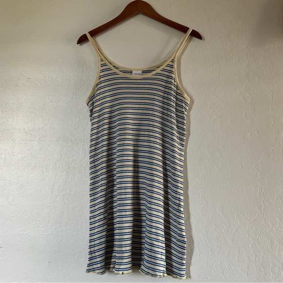Dresses & Skirts - summer blue and yellow striped dress | size: M
